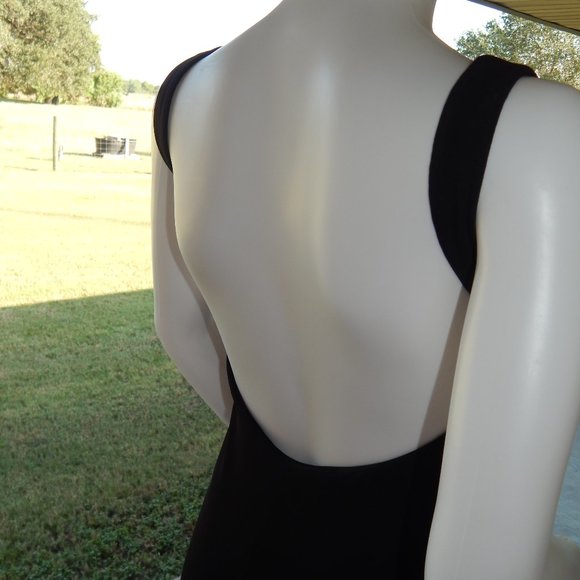 Laundry size 4 LONG BLACK LOW BACK CHIC DRESS - Picture 9 of 15